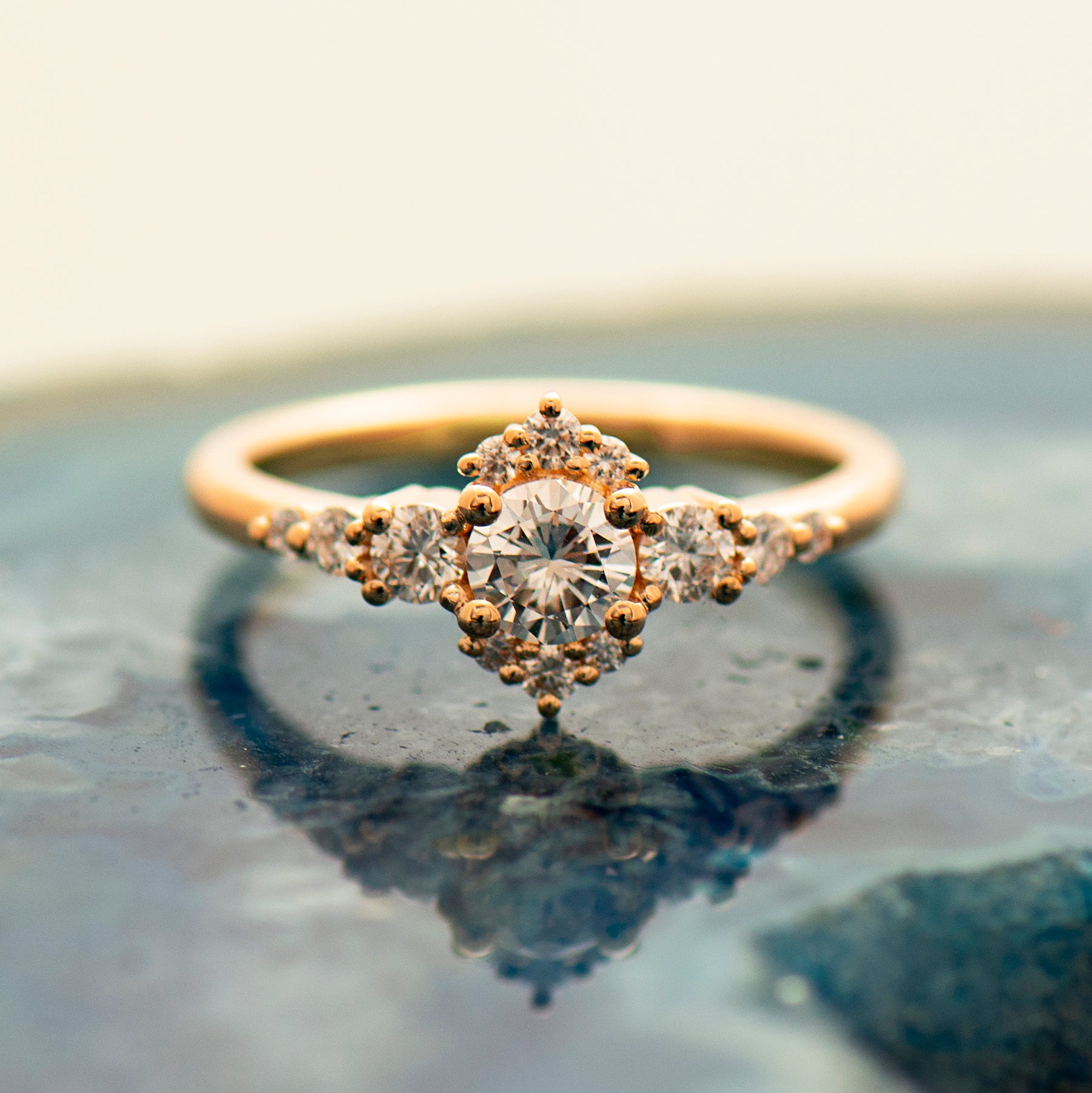 Cluster Engagement Ring