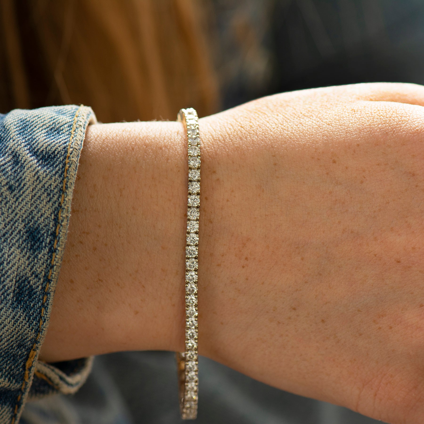 White Gold Tennis Bracelet