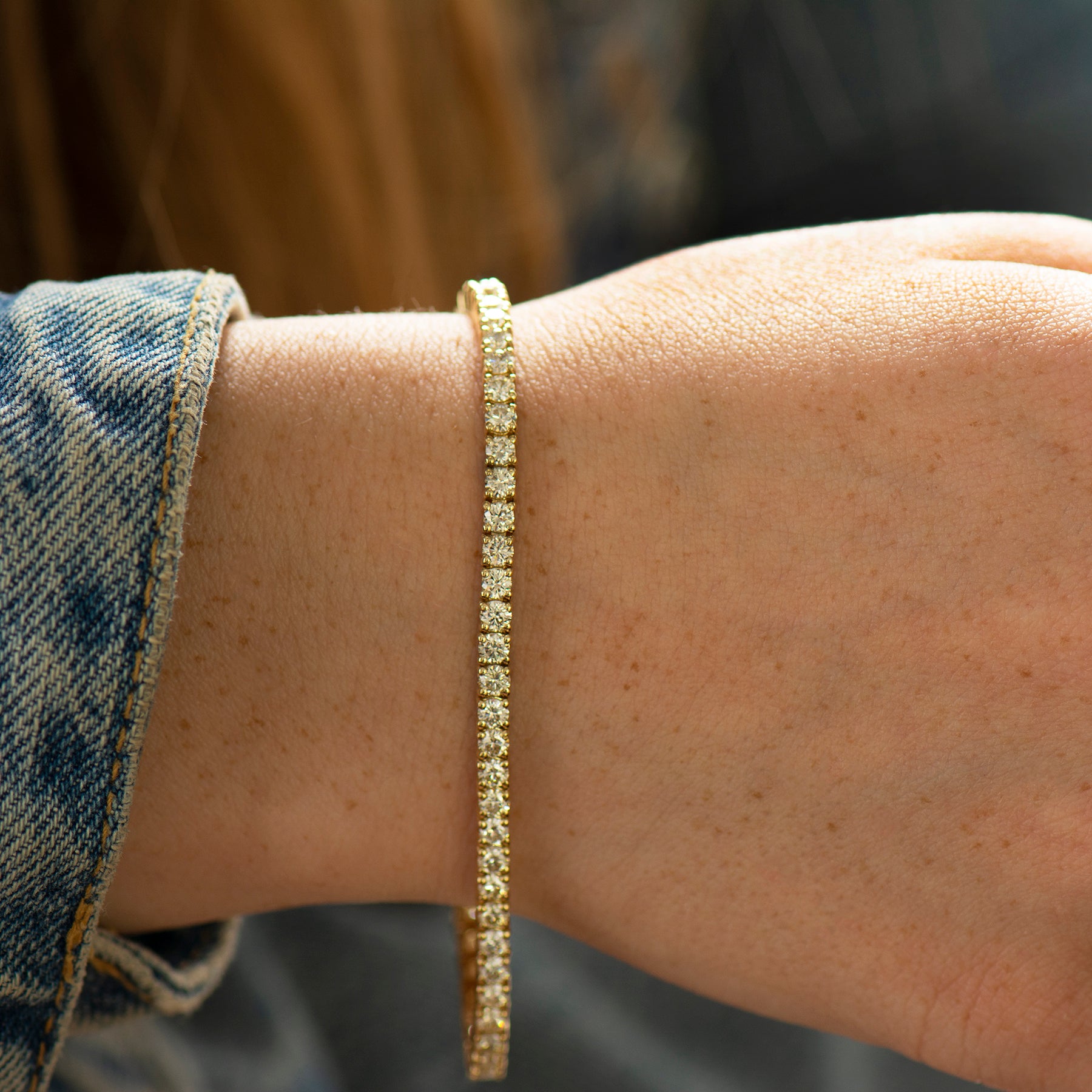 Yellow Gold Tennis Bracelet