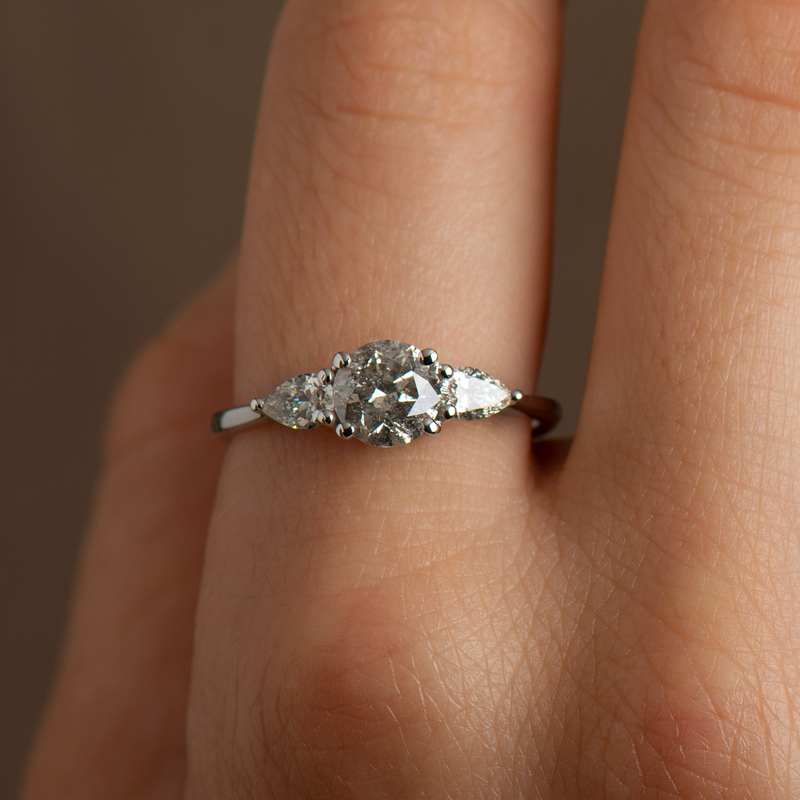 Salt And Pepper Engagement Ring