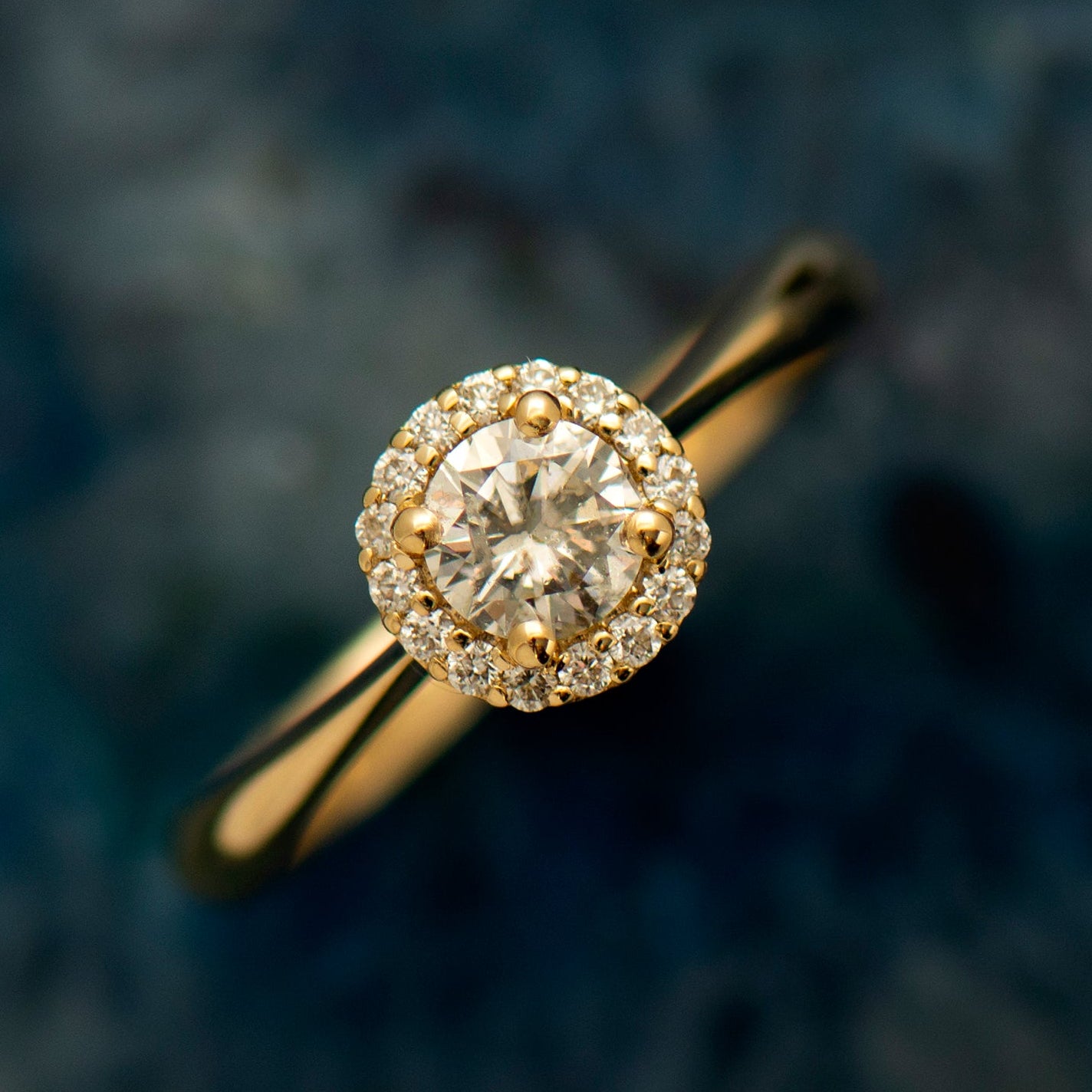 Halo Flower Engagement Ring