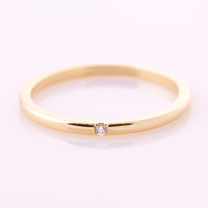 Diamond Engagement Ring | Yellow Gold Round Ring | Everett Jewelry –  Everett Jewelry