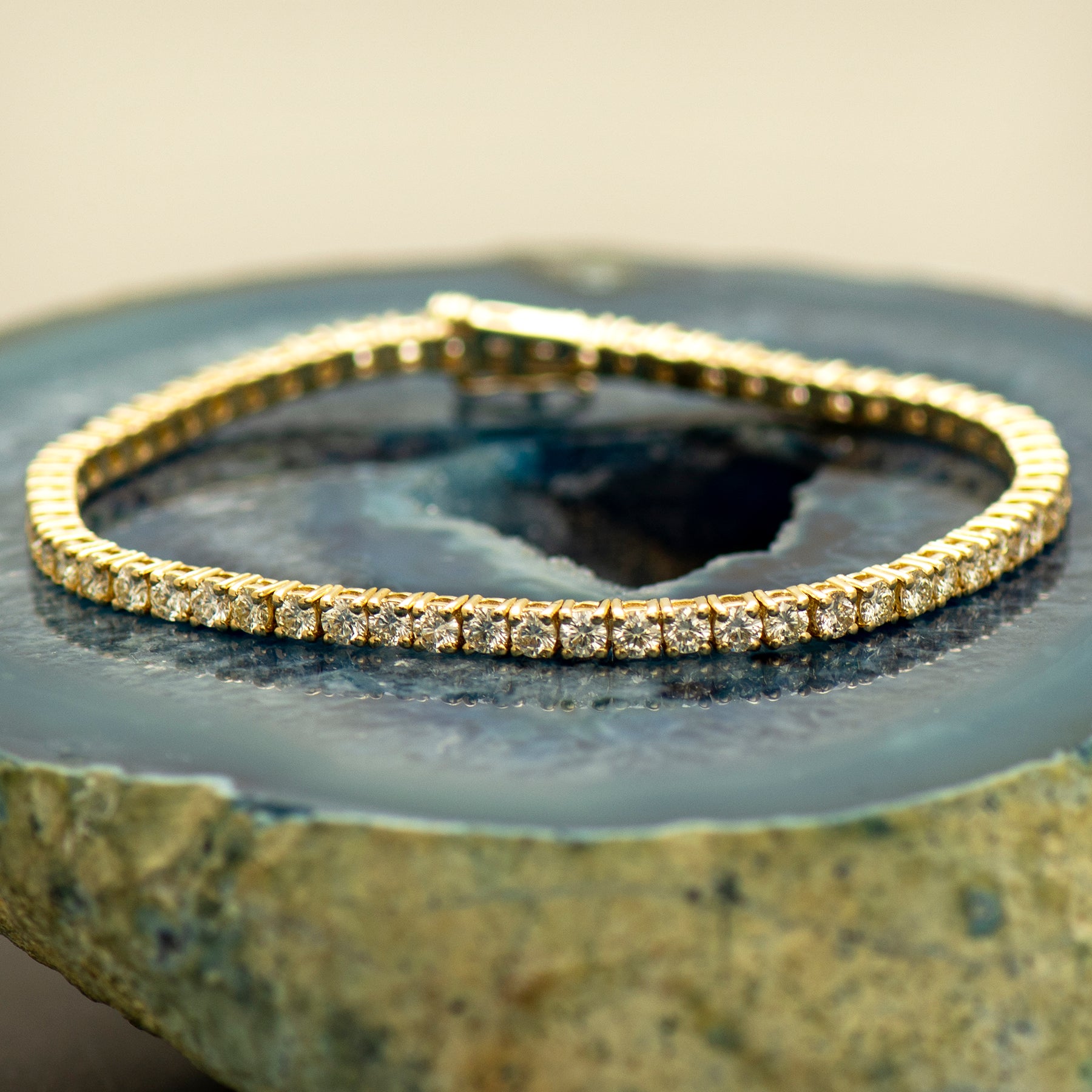 Yellow Gold Tennis Bracelet