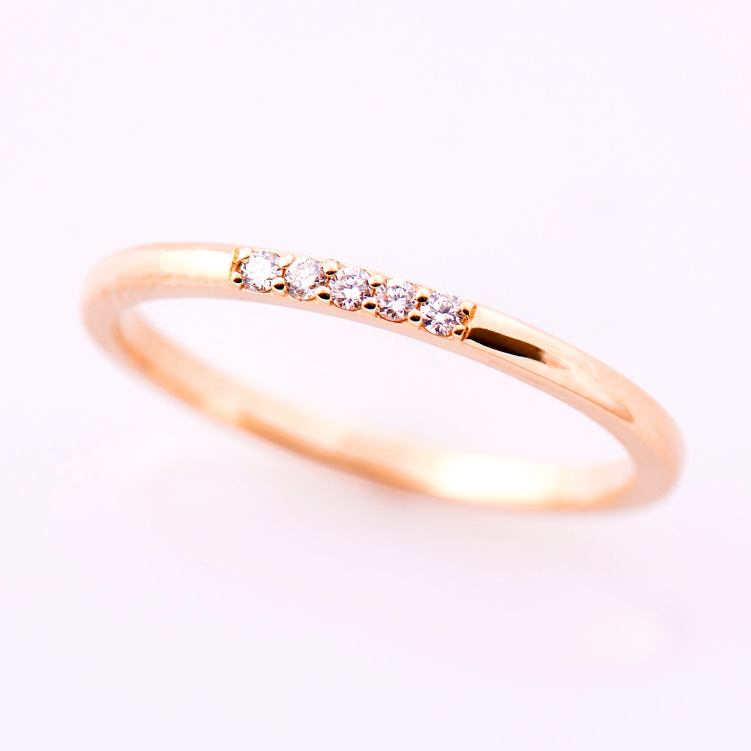 1.5 mm 5 Diamonds Ring