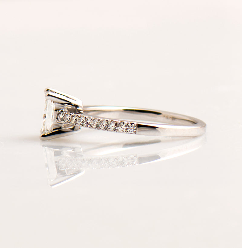 Classic Princess Pave' Engagement Ring