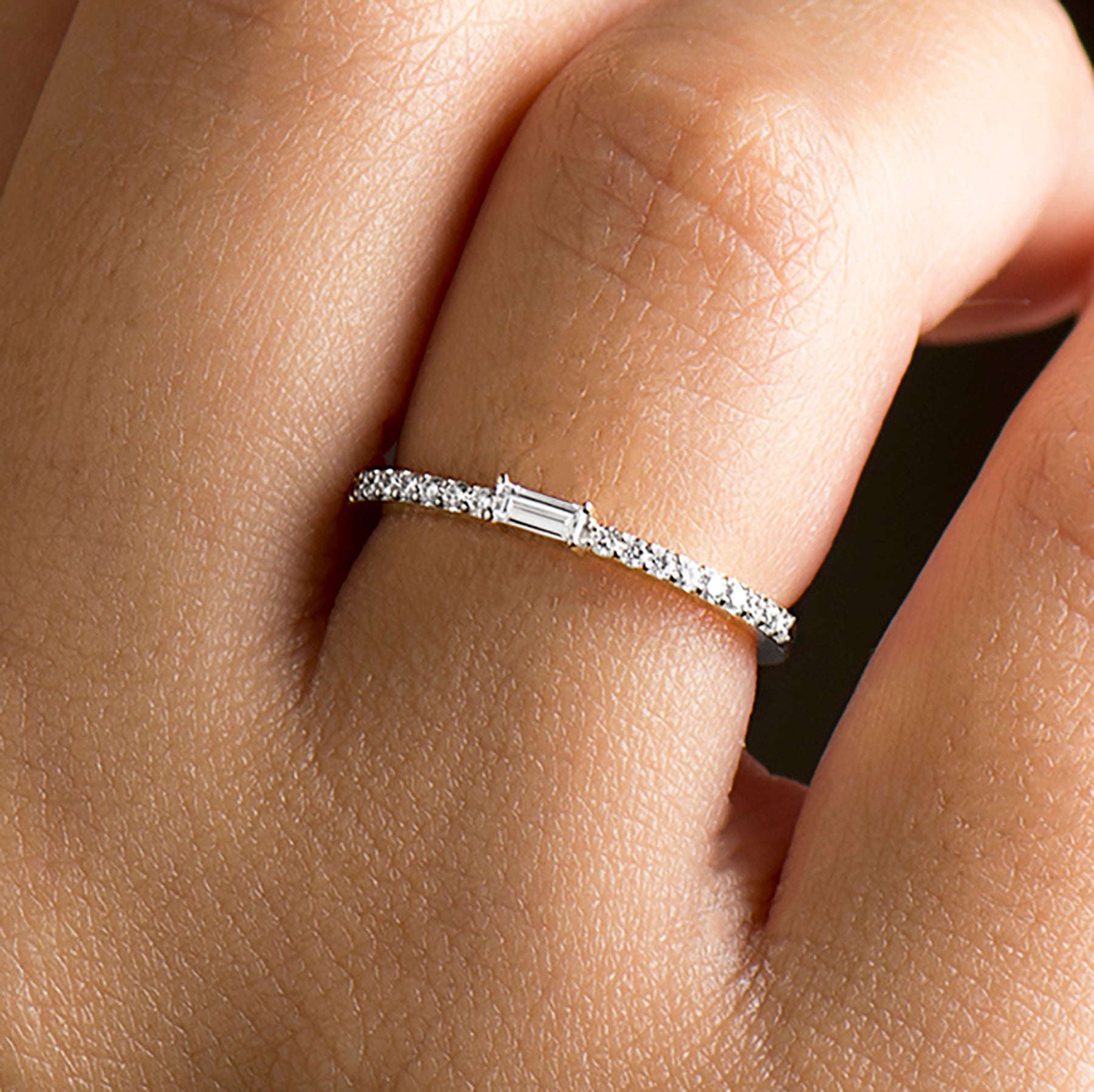 Baguette Diamond Ring With Sides