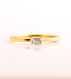 Solitaire Baguette Diamond Ring