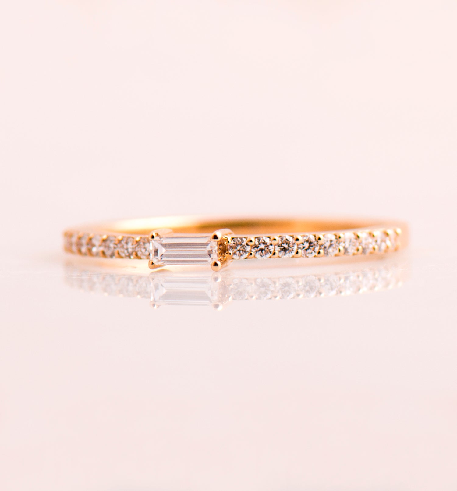 Baguette Diamond Ring With Sides