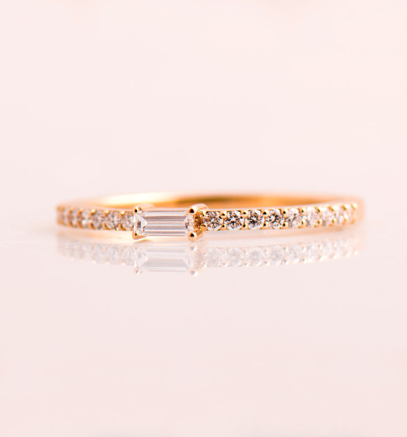 Baguette Diamond Ring With Sides