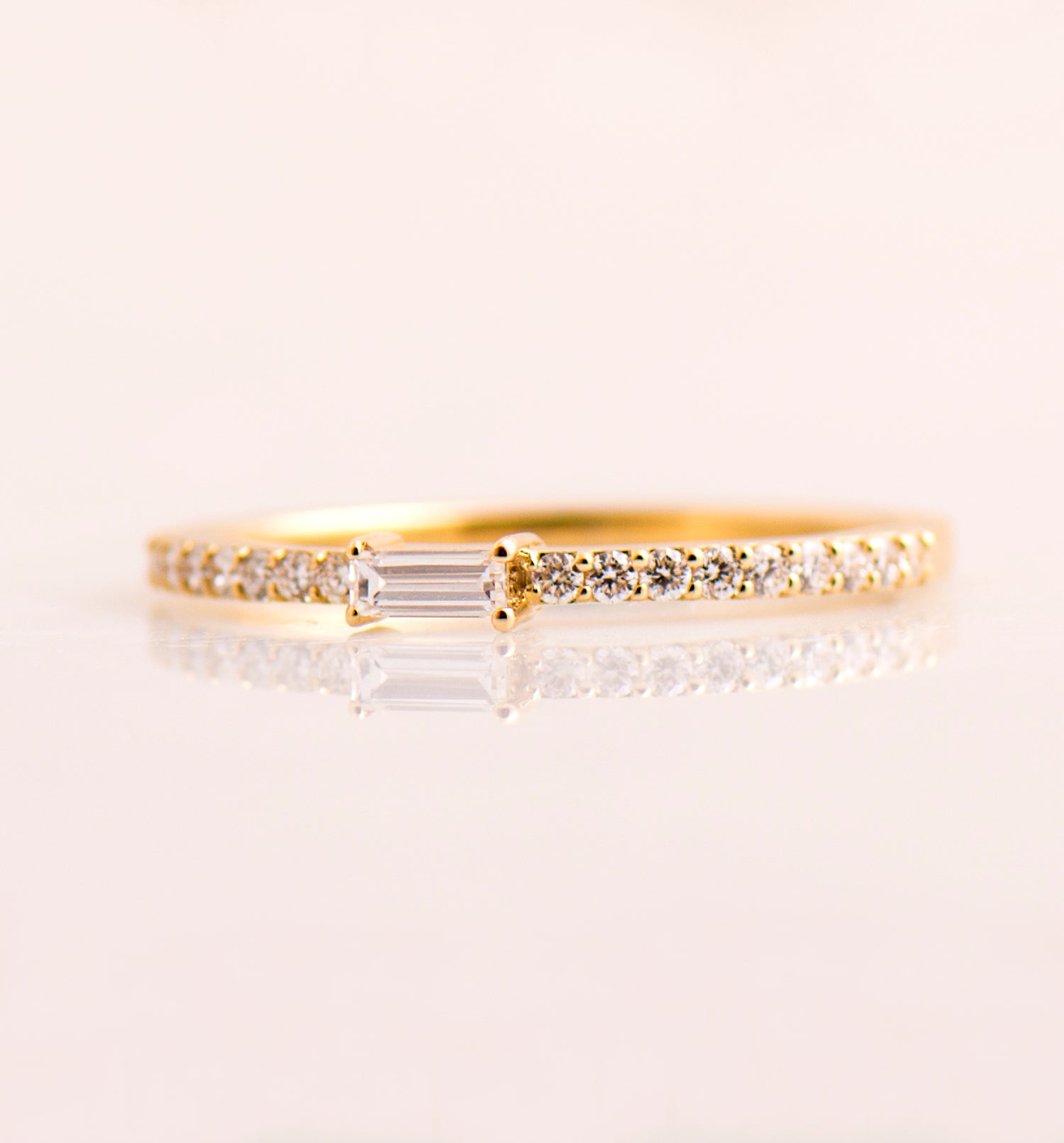 Baguette Diamond Ring With Sides