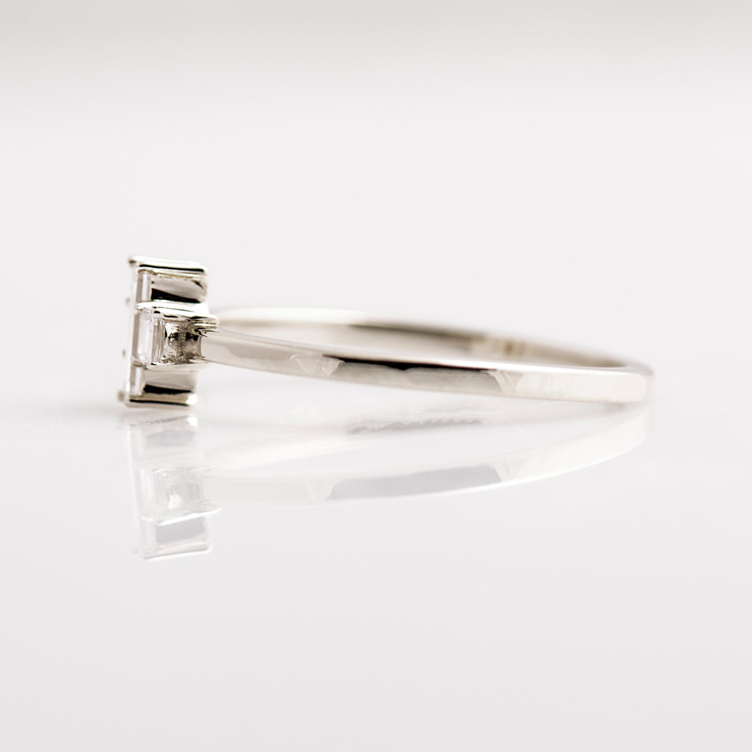 Three Stones long Baguette Ring