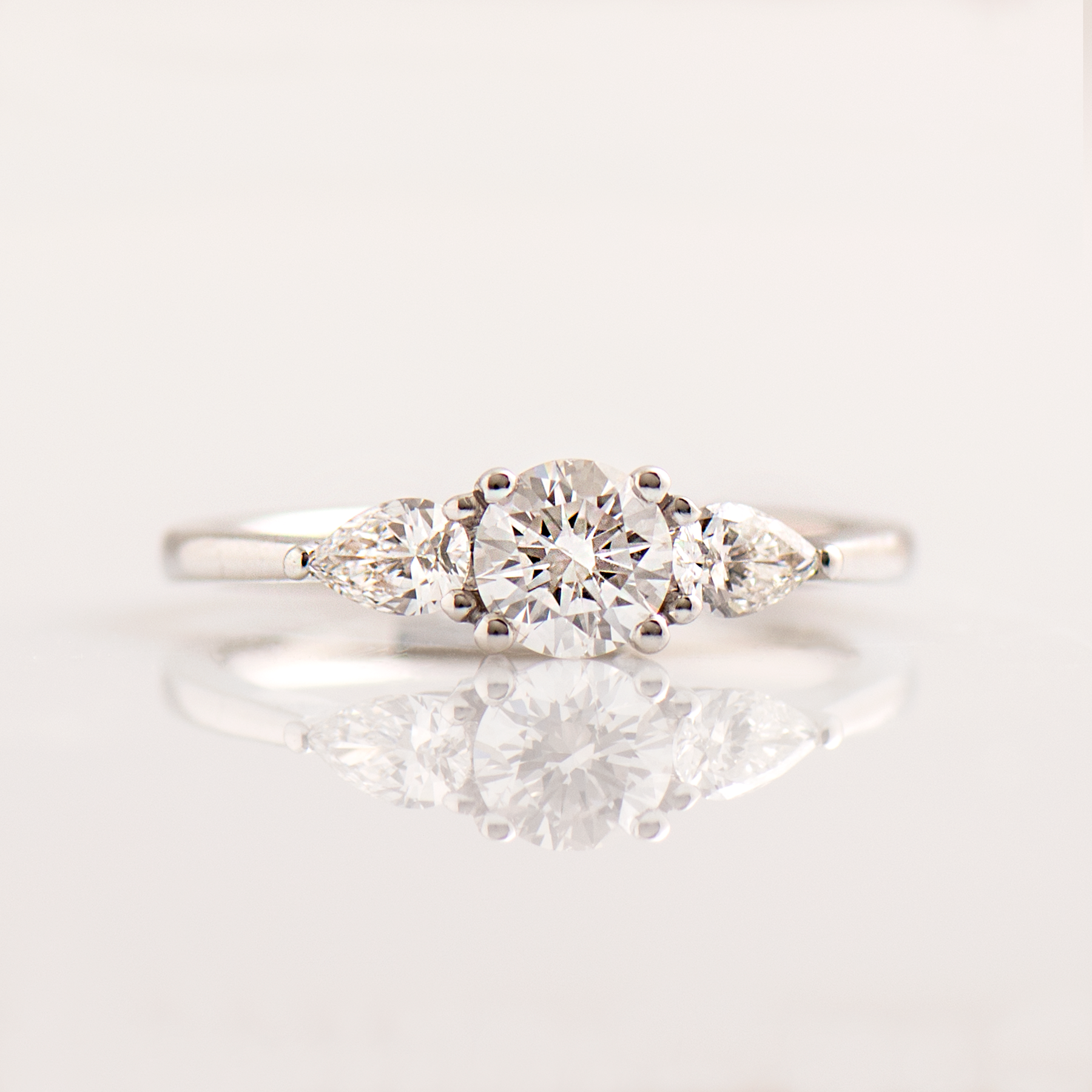 Round & pears Engagement Ring