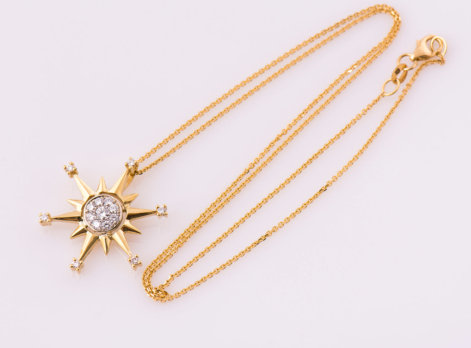 Diamonds Compass Necklace