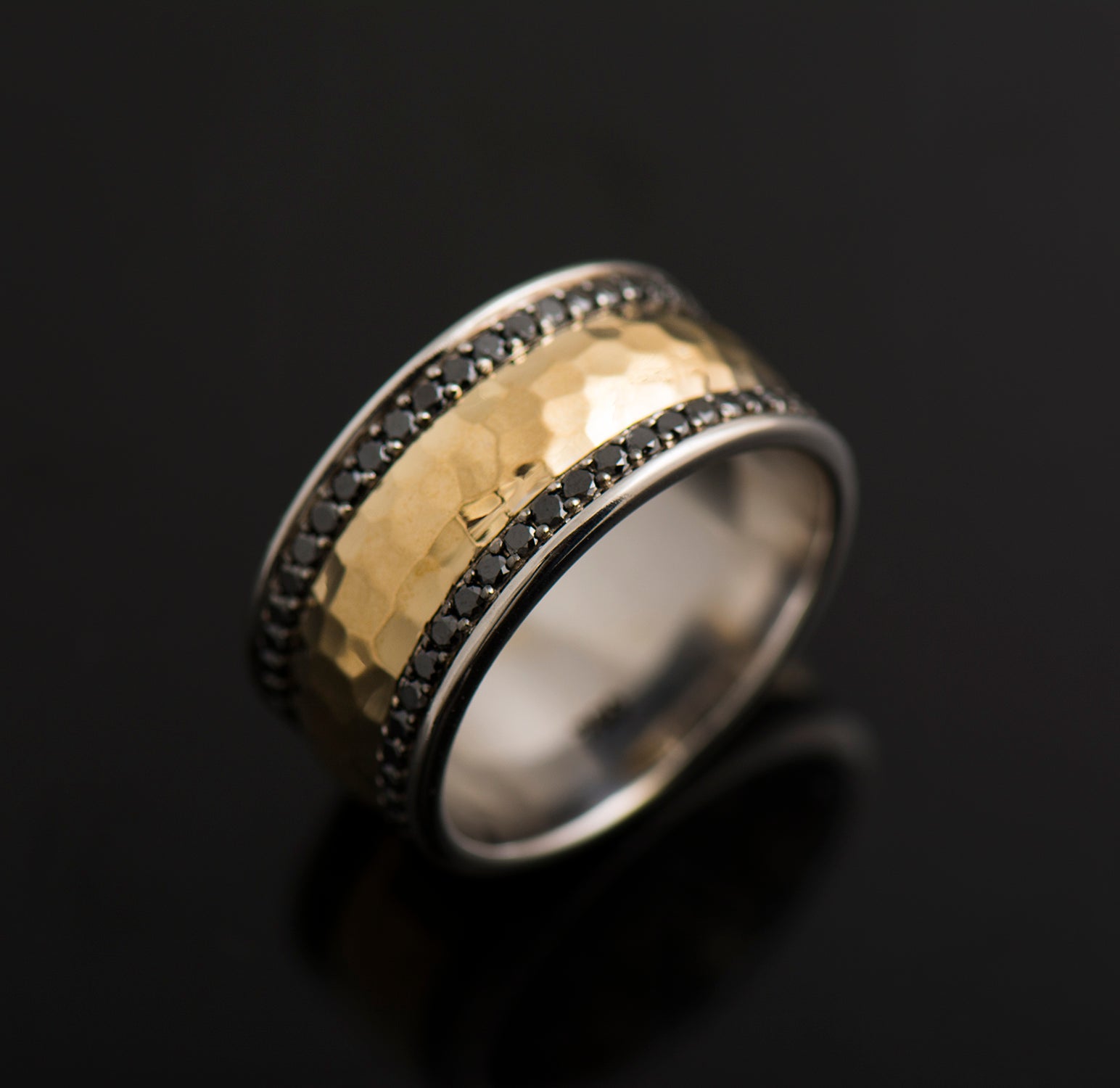 Mens Ring Black Diamonds