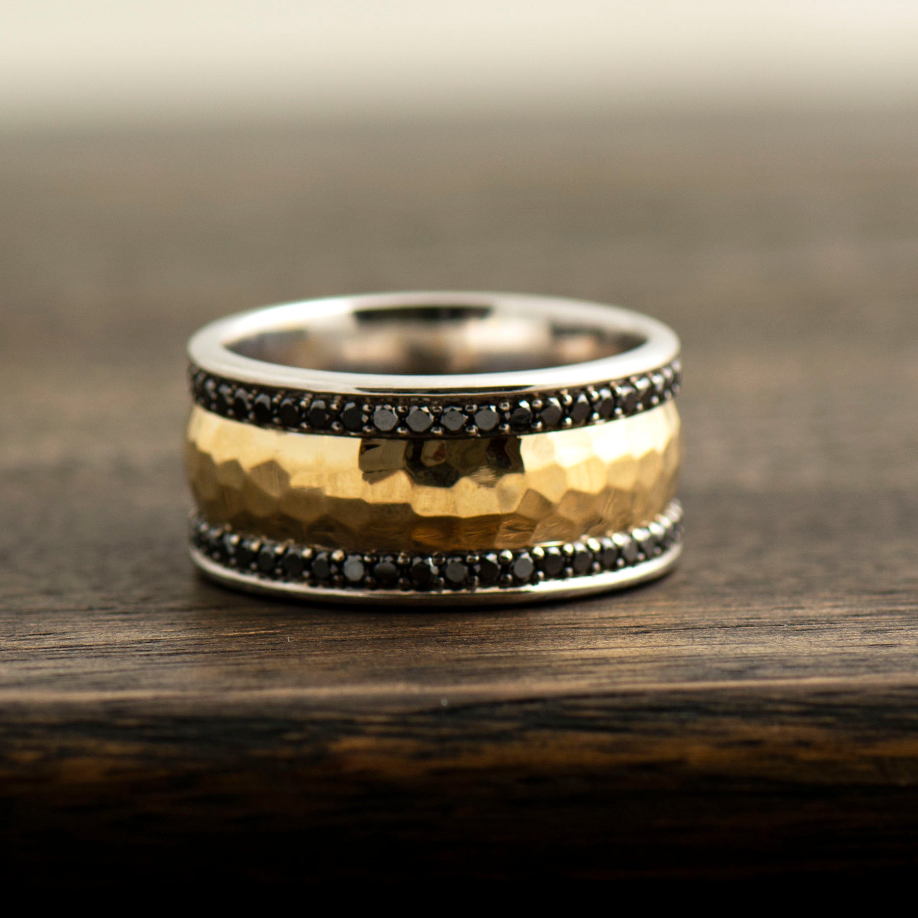 Mens Ring Black Diamonds