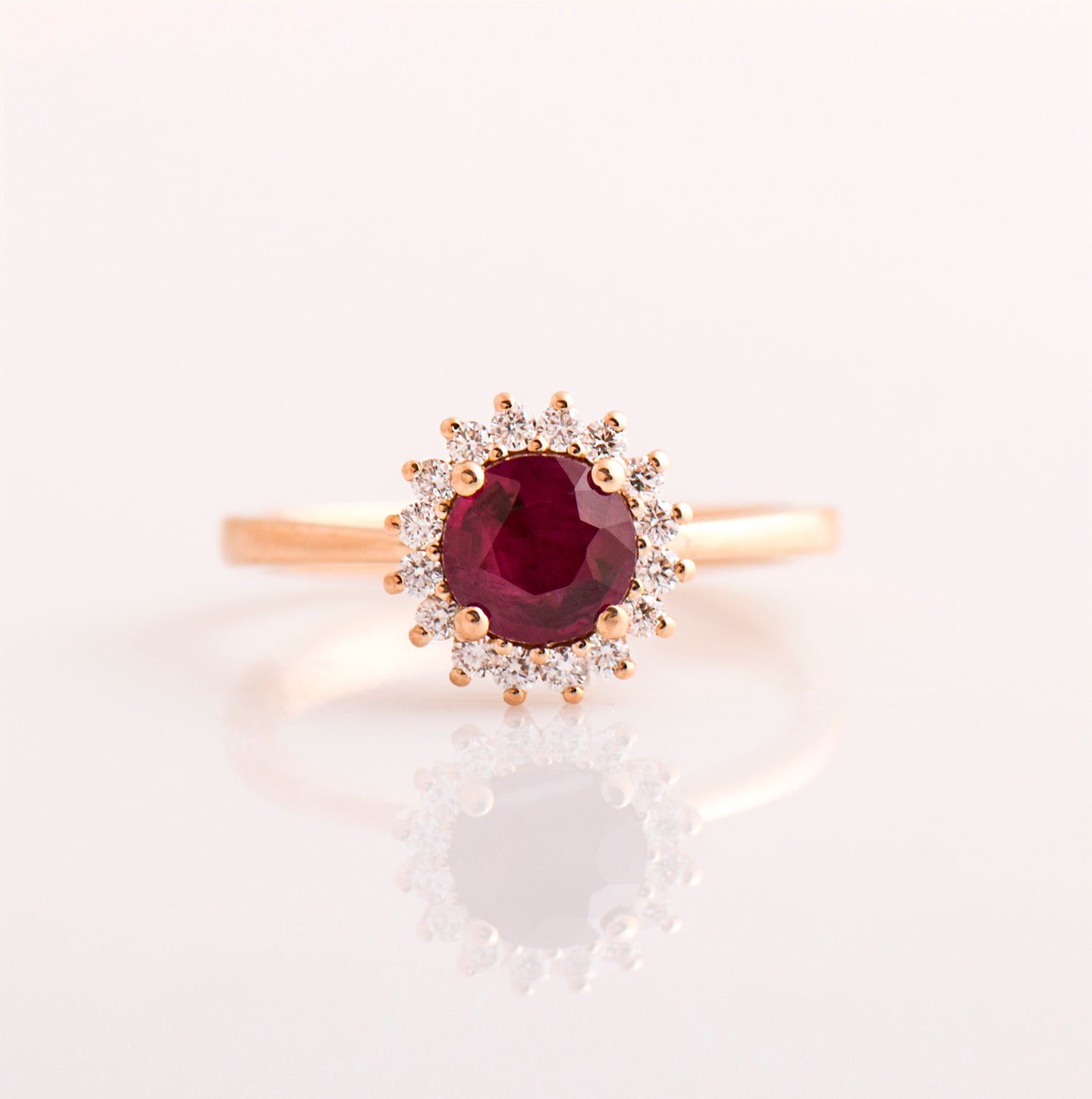 The Ruby Halo Ring