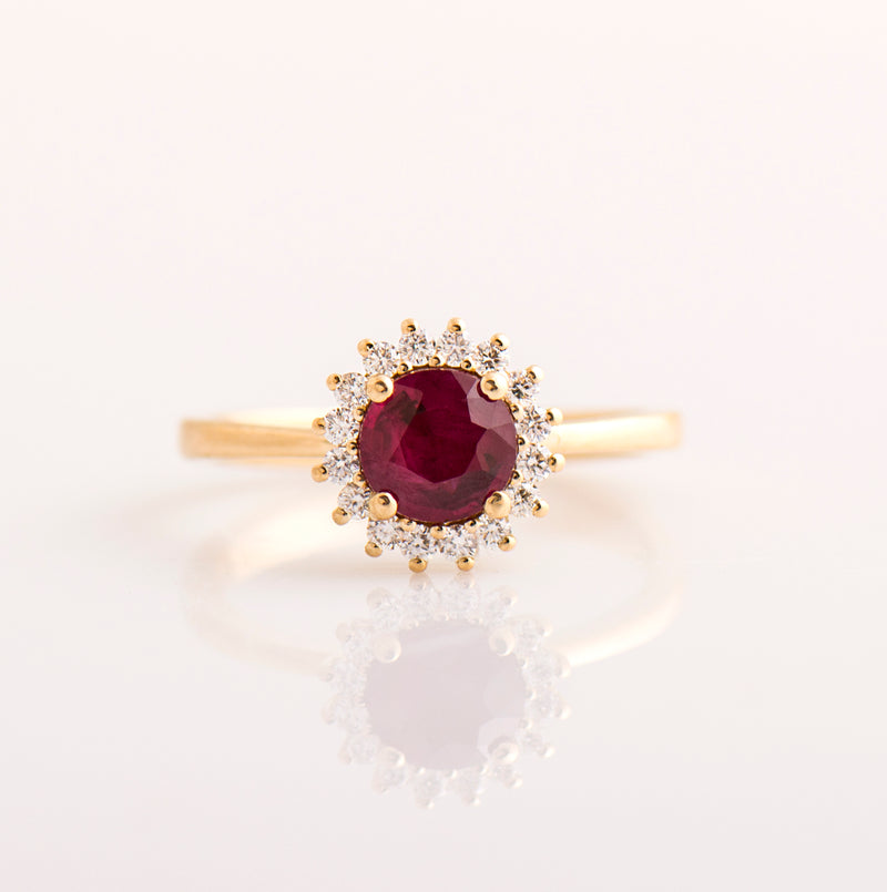The Ruby Halo Ring