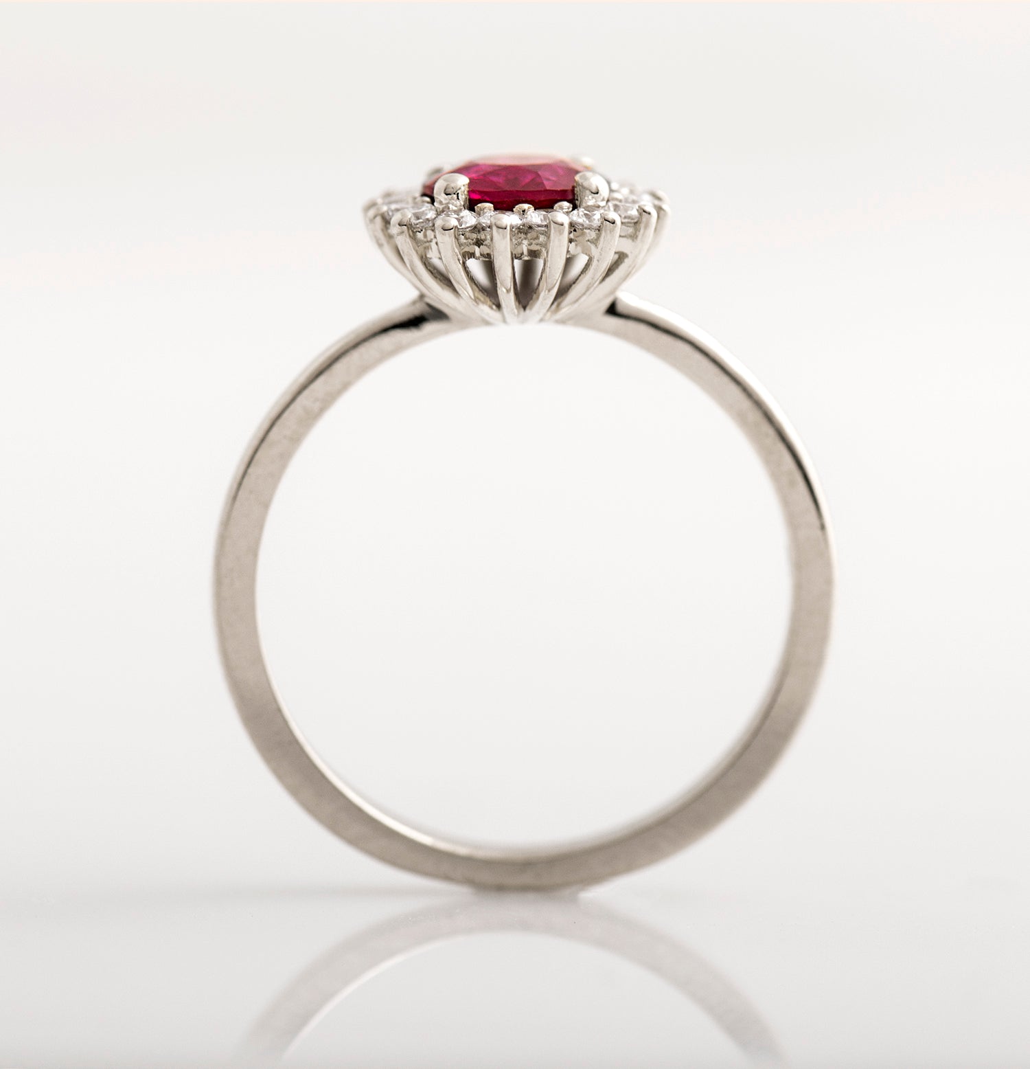 The Ruby Halo Ring