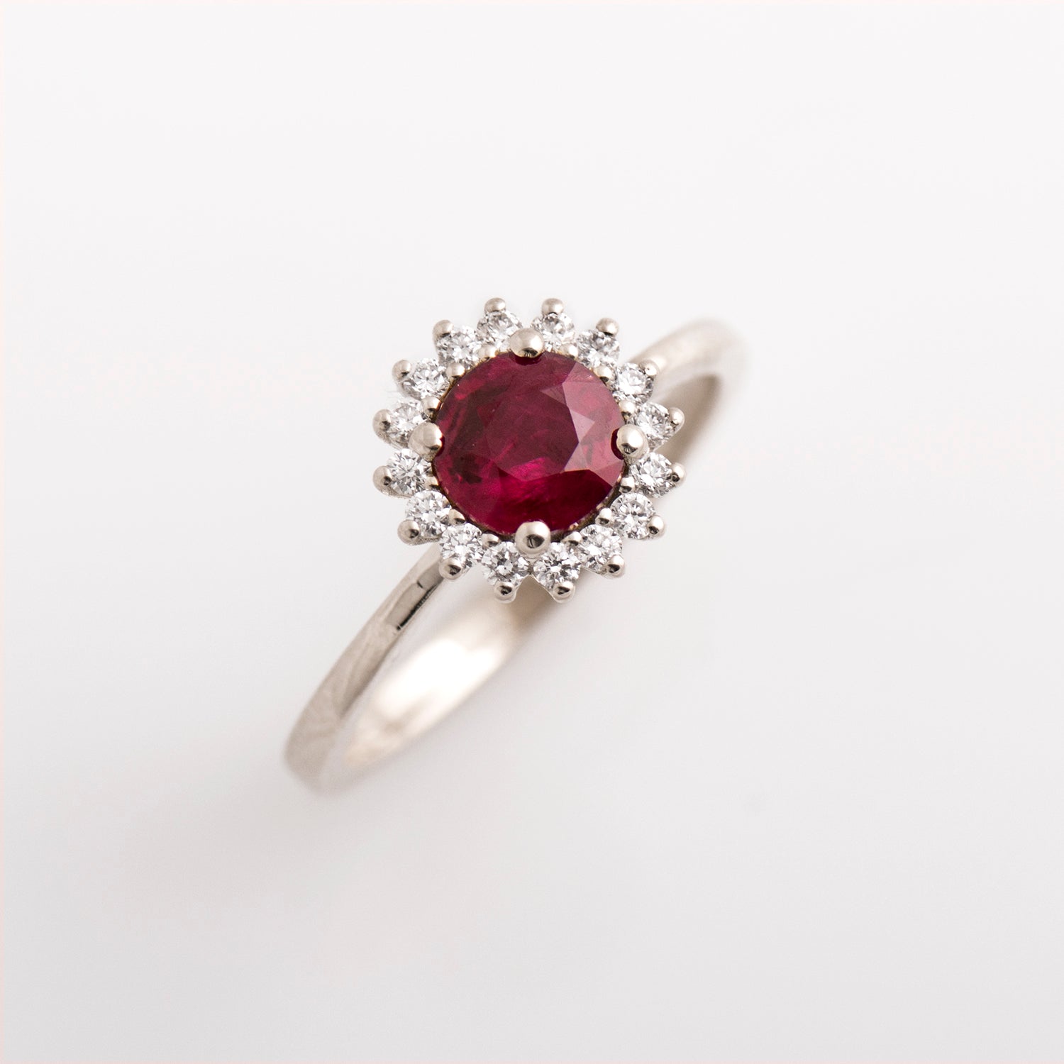 The Ruby Halo Ring