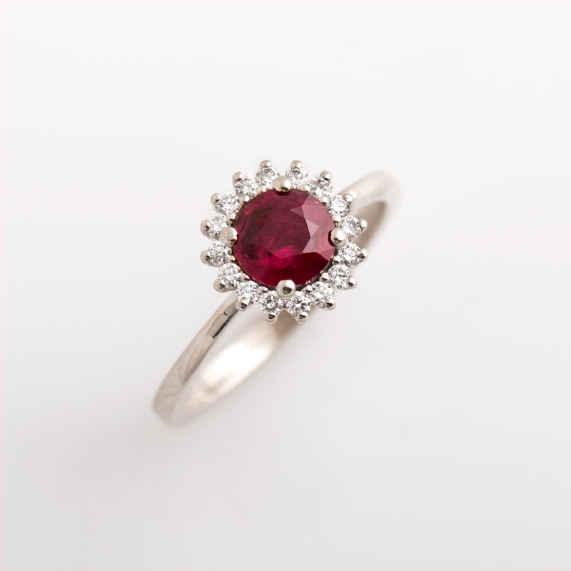 The Ruby Halo Ring