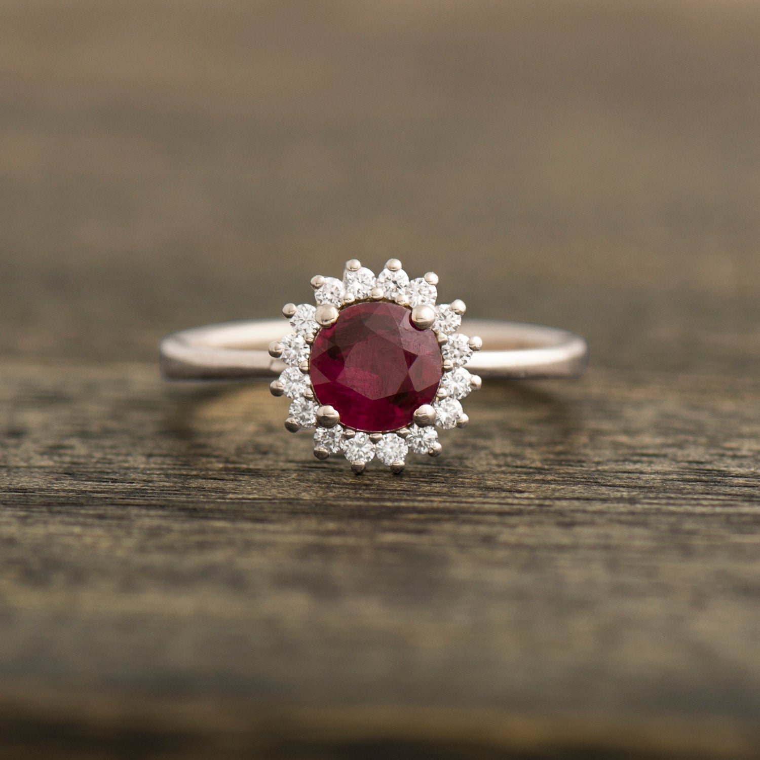 The Ruby Halo Ring