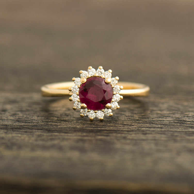The Ruby Halo Ring