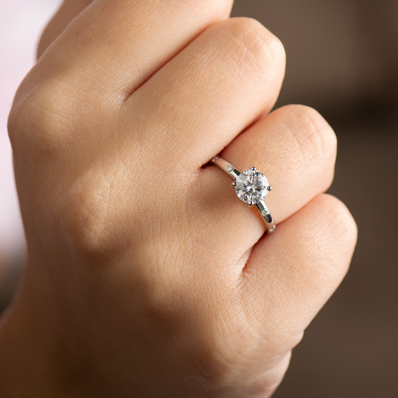 4 Carat Round Lab Created Diamond Engagement Ring at Diamo