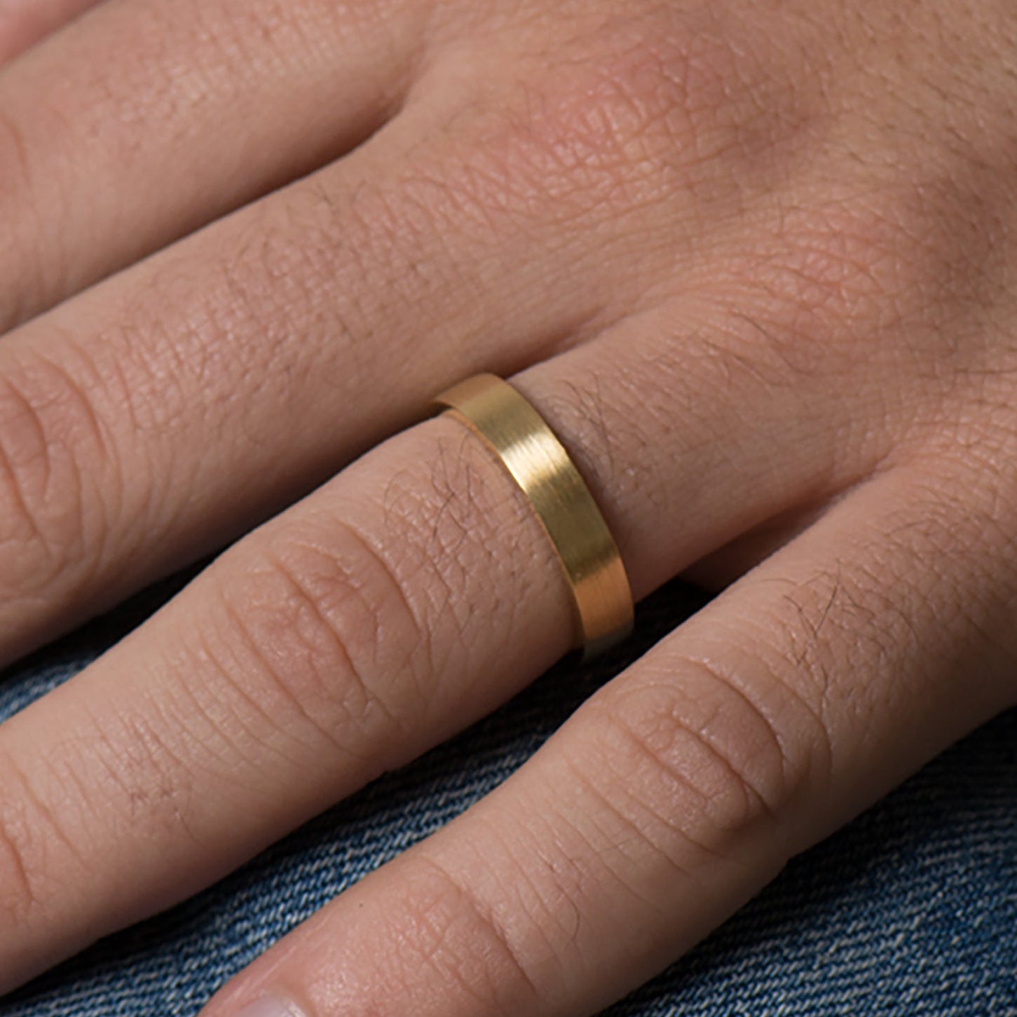 The Matte Wedding Band - Flat Profile