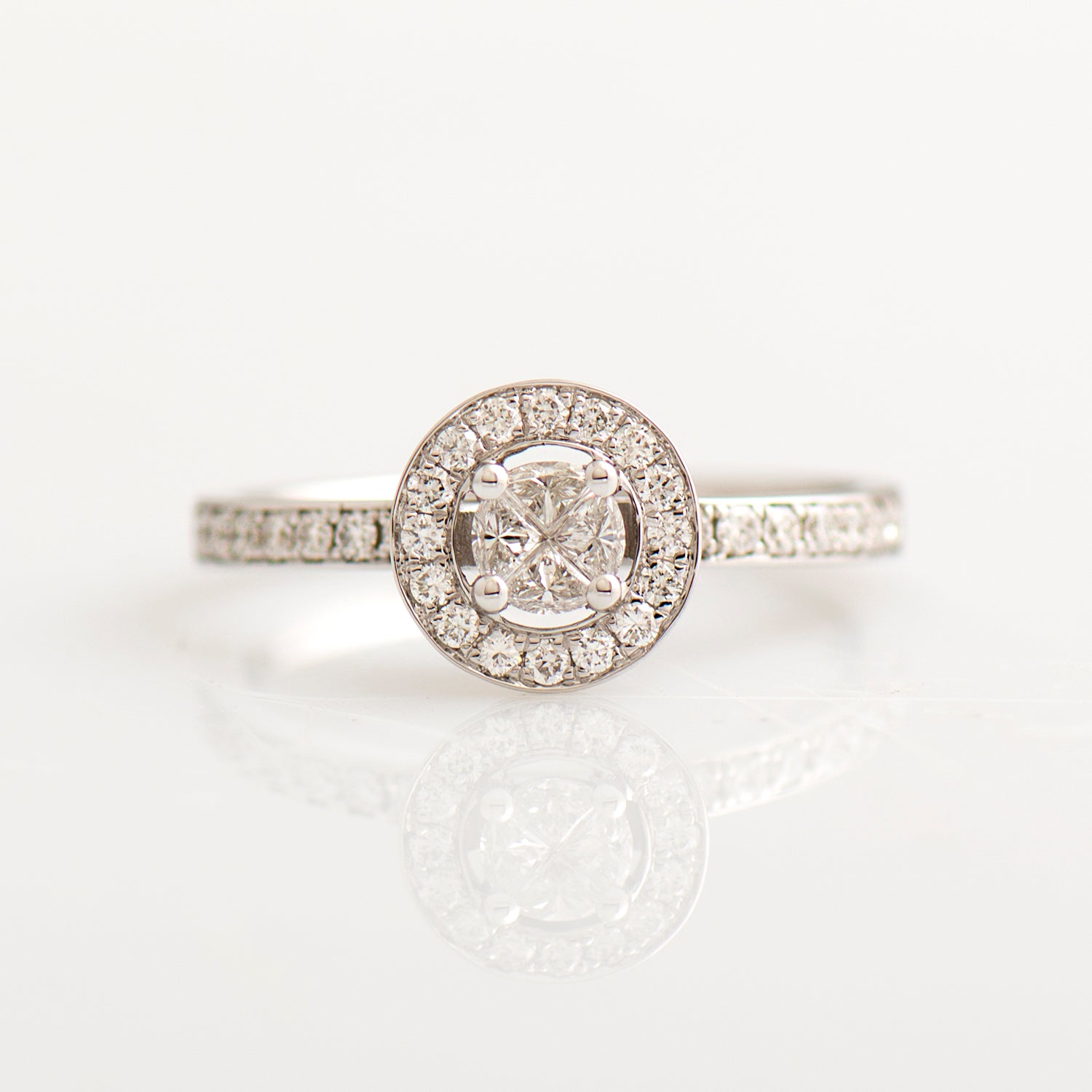 Unique Halo Engagement Ring