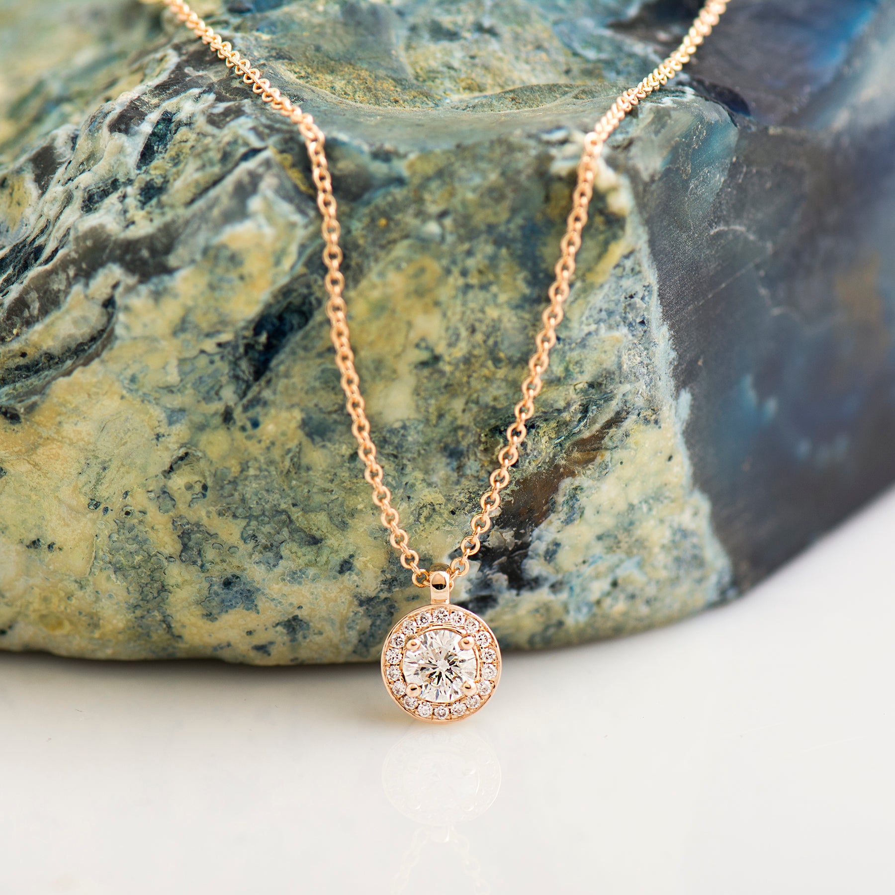 Halo Diamond Necklace