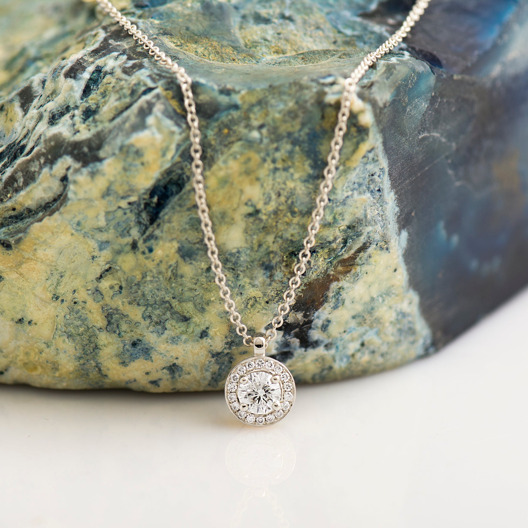 Halo Diamond Necklace