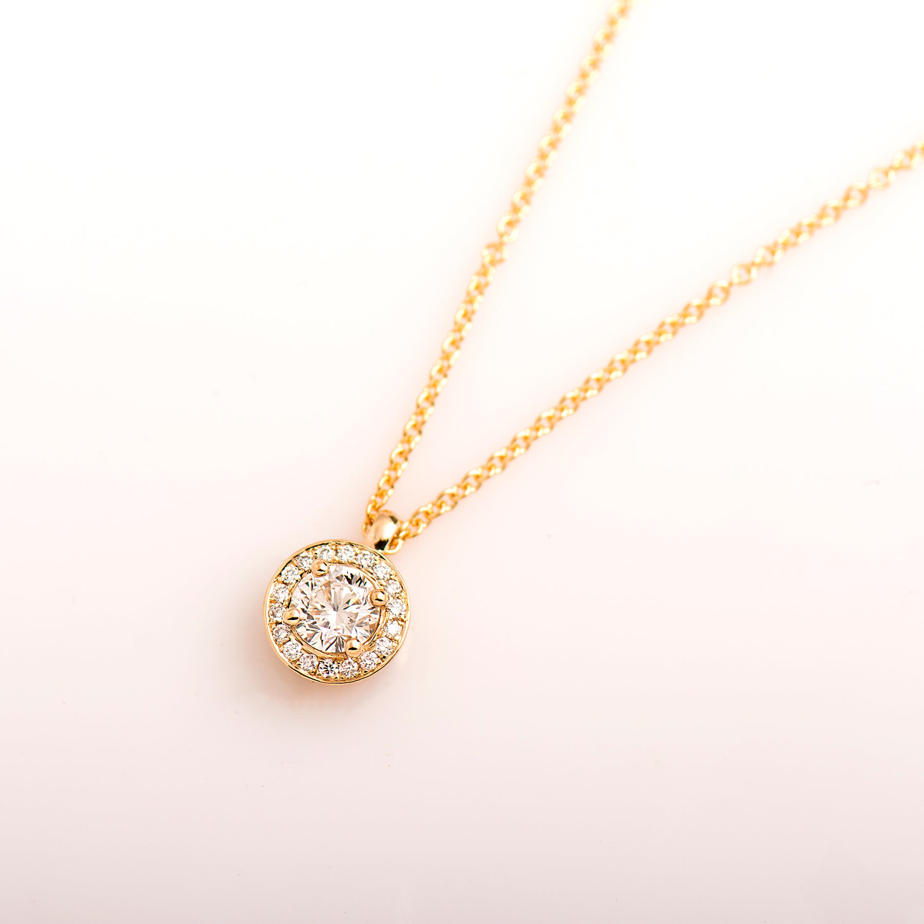 Halo Diamond Necklace