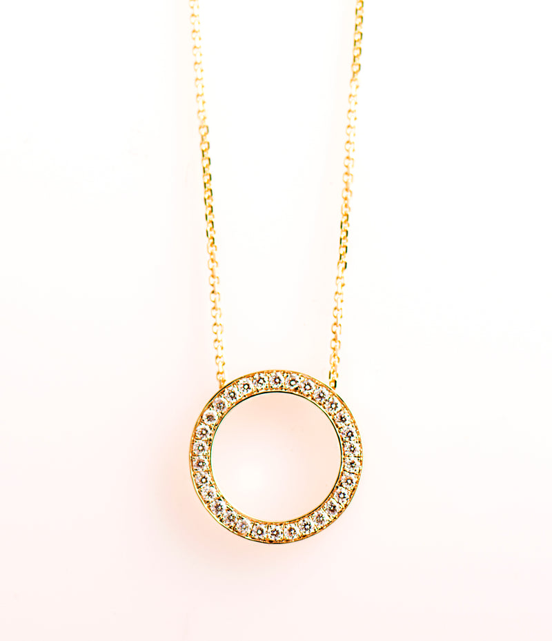Circle Diamonds Necklace