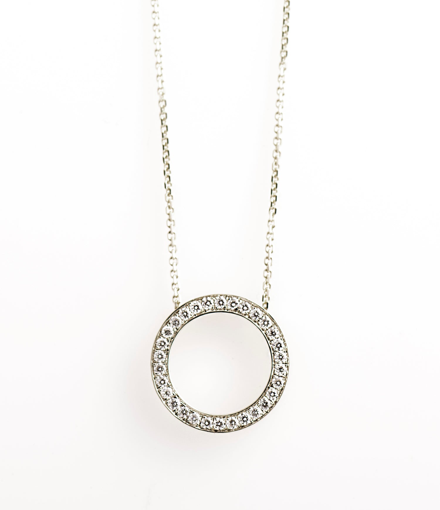 Circle Diamonds Necklace