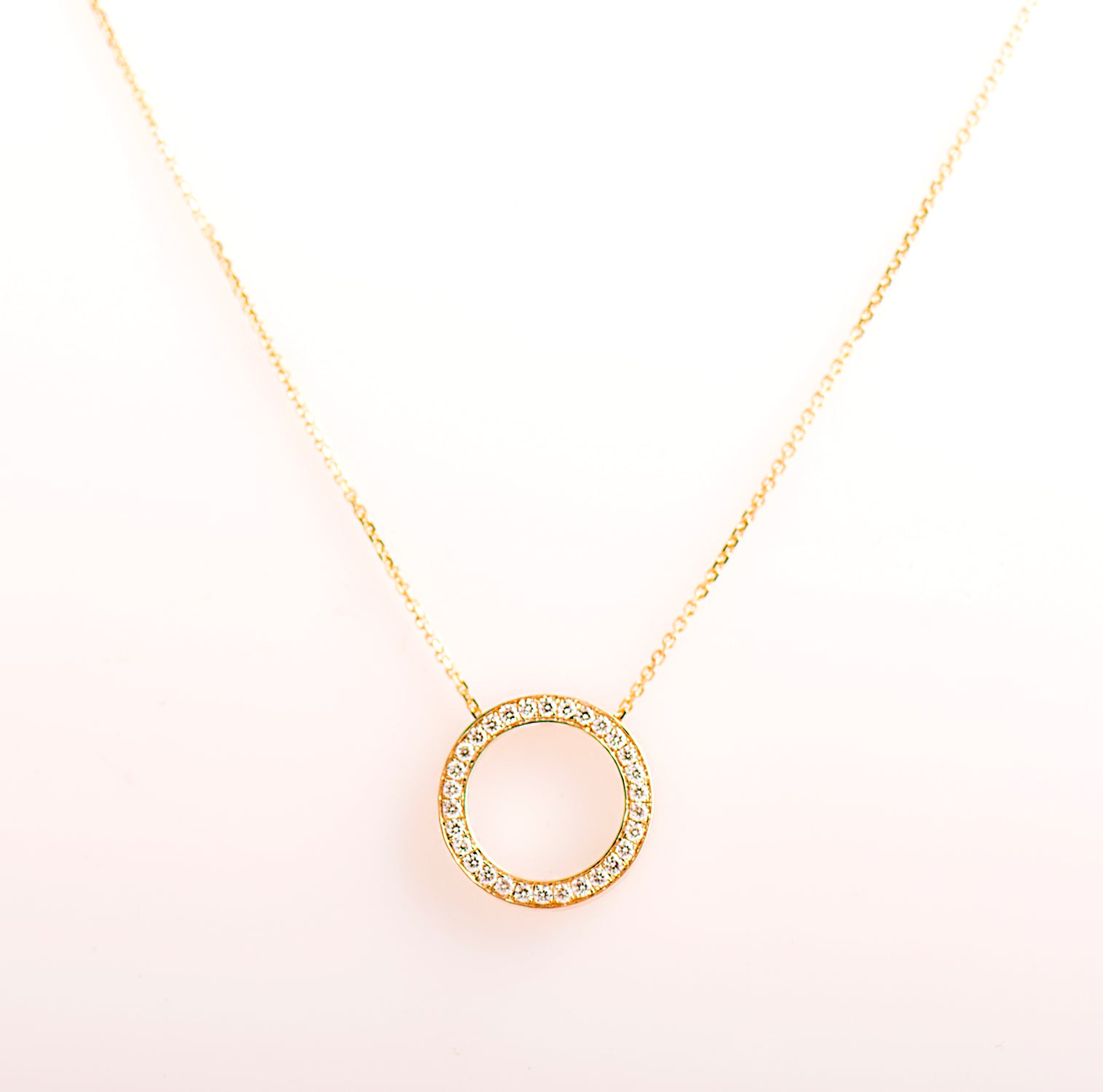 Circle Diamonds Necklace