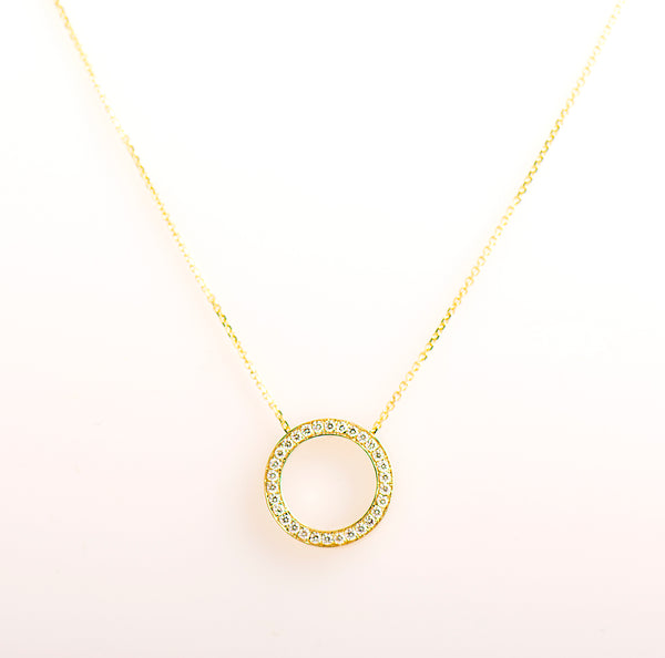 Circle Diamonds Necklace