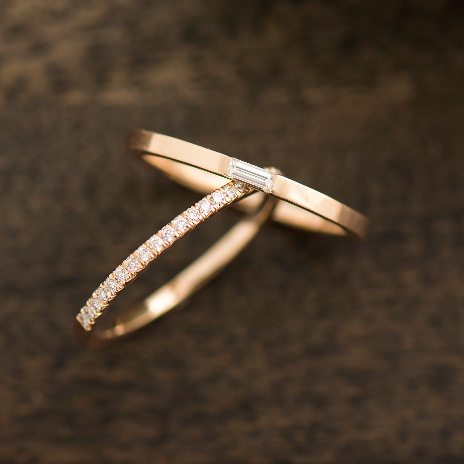 Tiny Baguette Wedding Ring