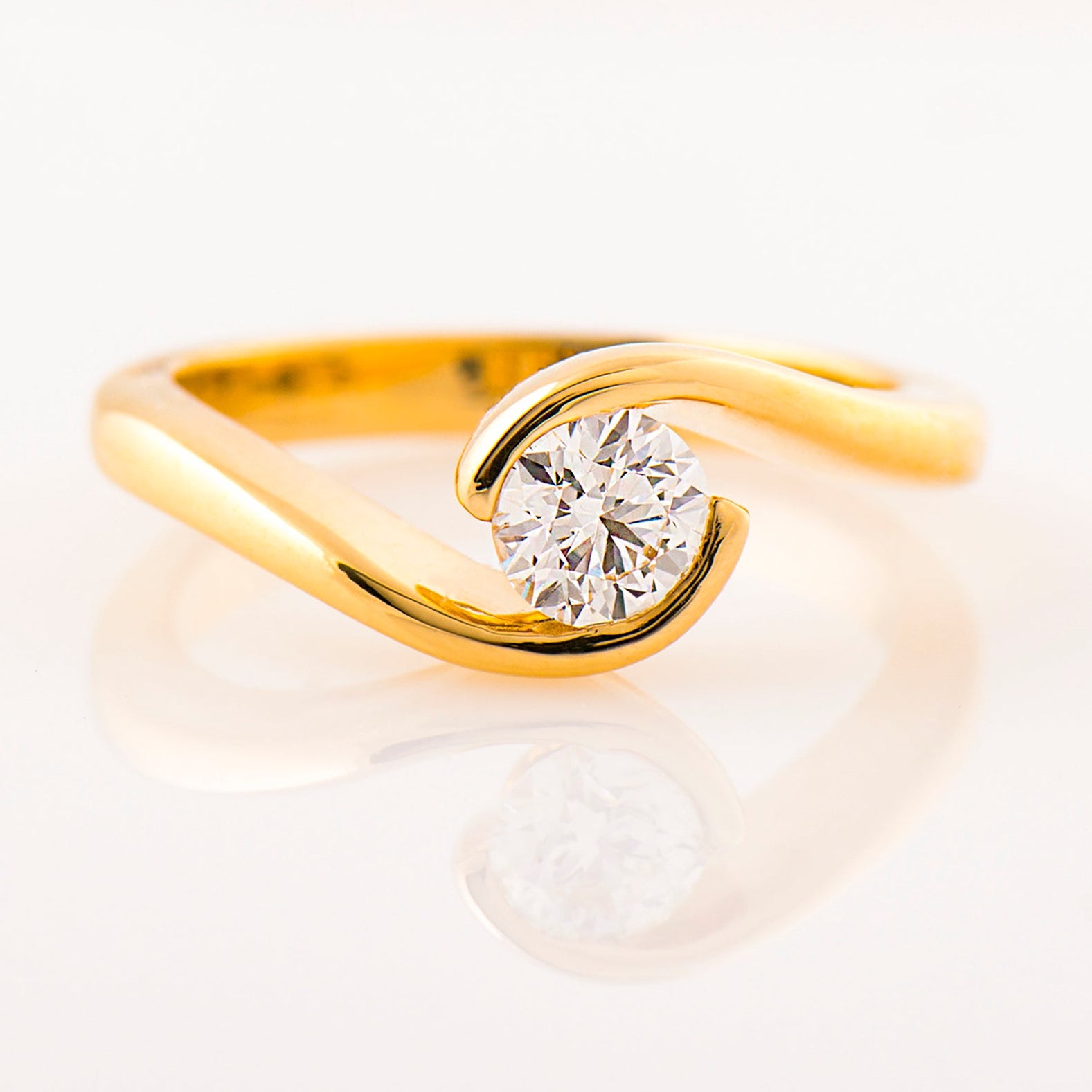 Large Twisted Engagement Ring