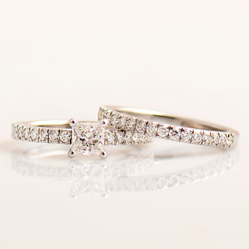 Princess Ring Engagement Set