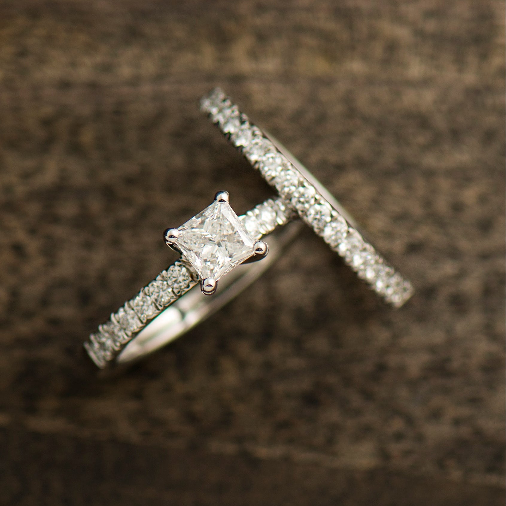 Princess Ring Engagement Set