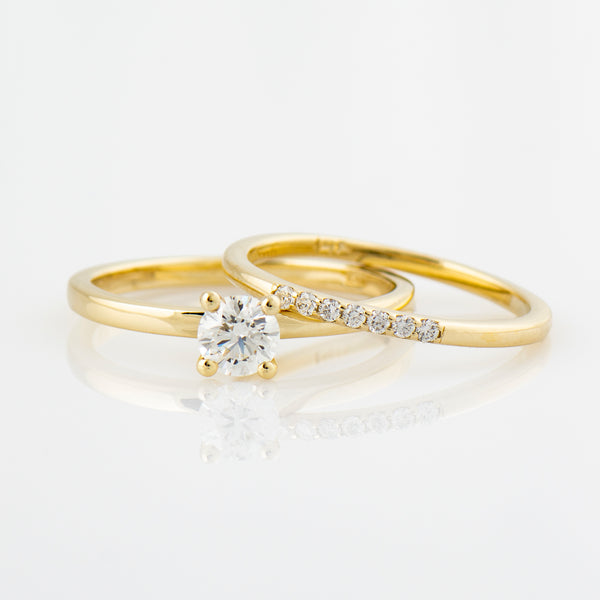 Solitaire Diamond Ring Set