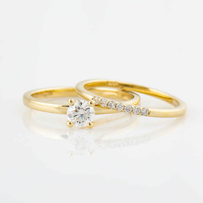 Solitaire Diamond Ring Set