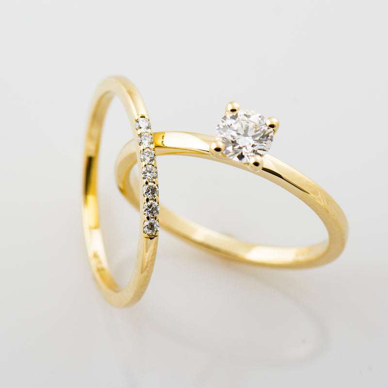 Solitaire Diamond Ring Set