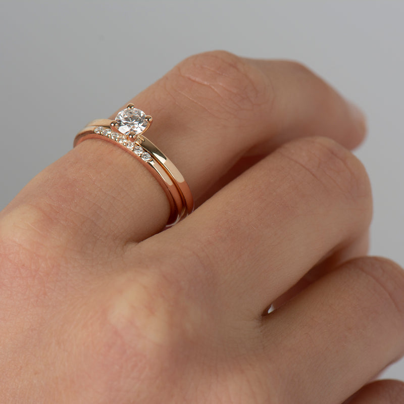 Solitaire Diamond Ring Set