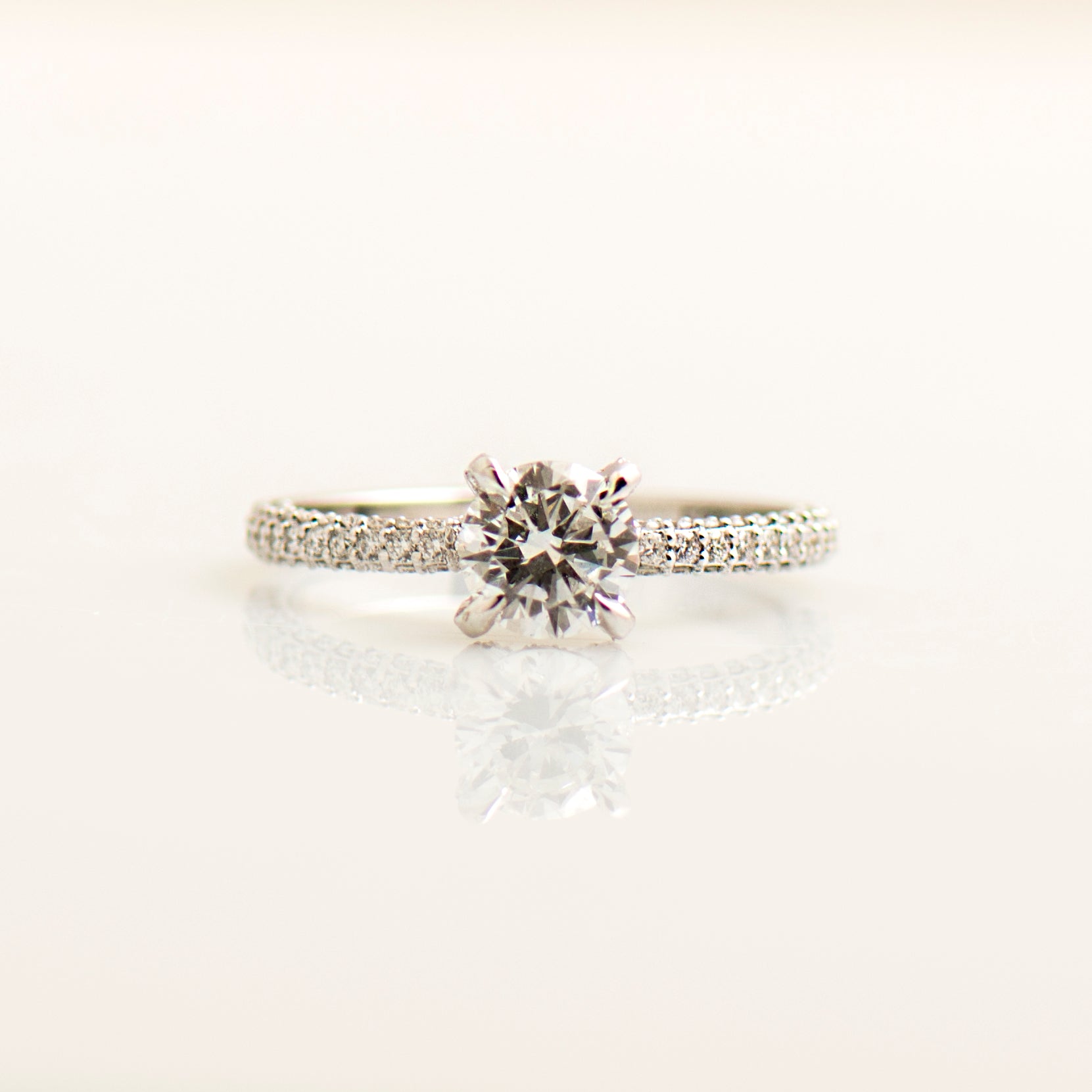 Hidden Halo Diamond Ring