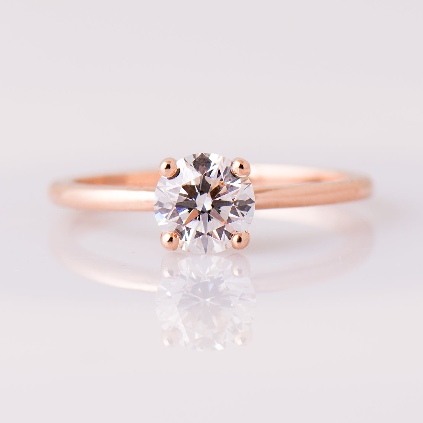 The Skinny Band Solitaire - Round Brilliant