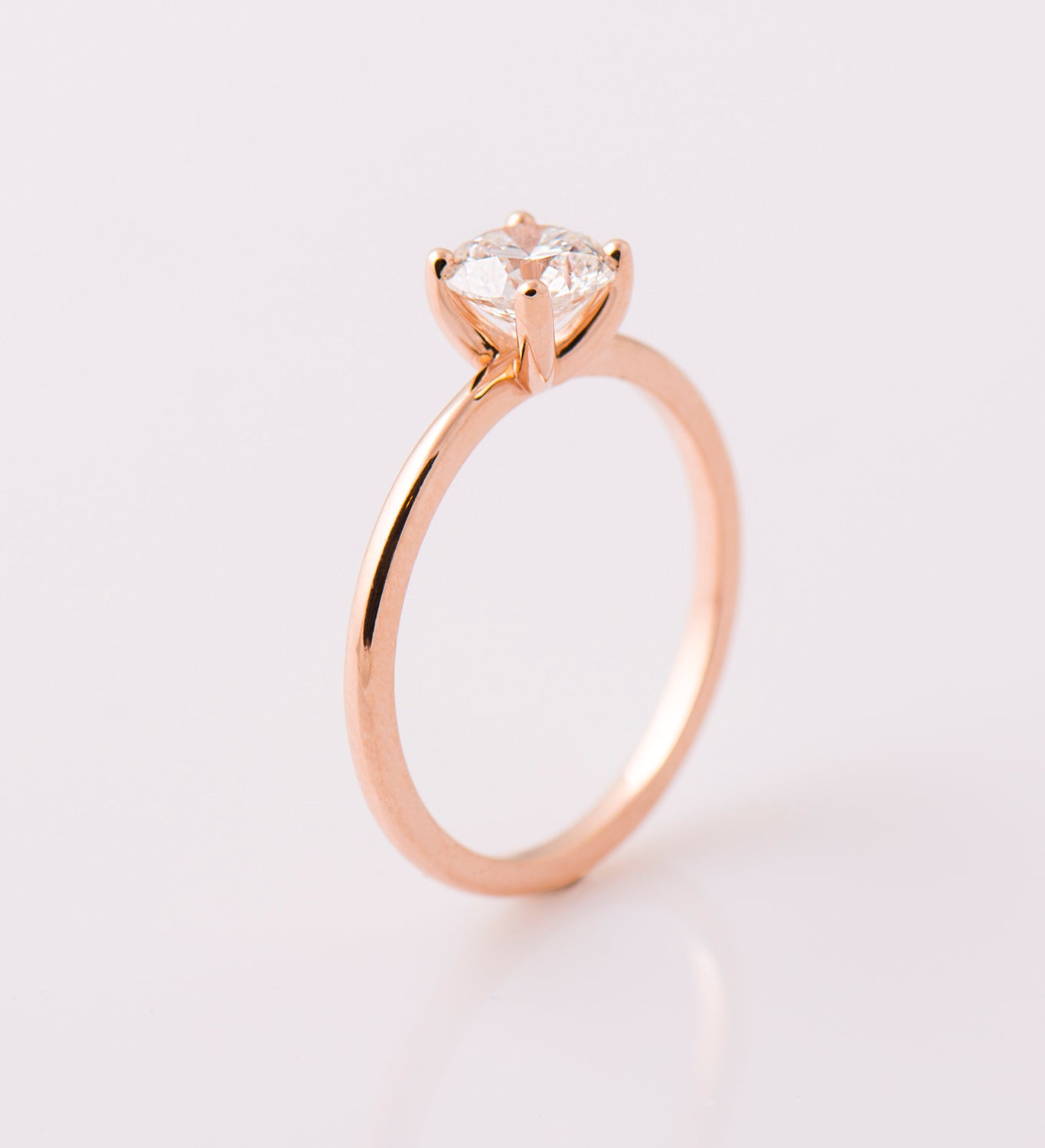 The Skinny Band Solitaire - Round Brilliant