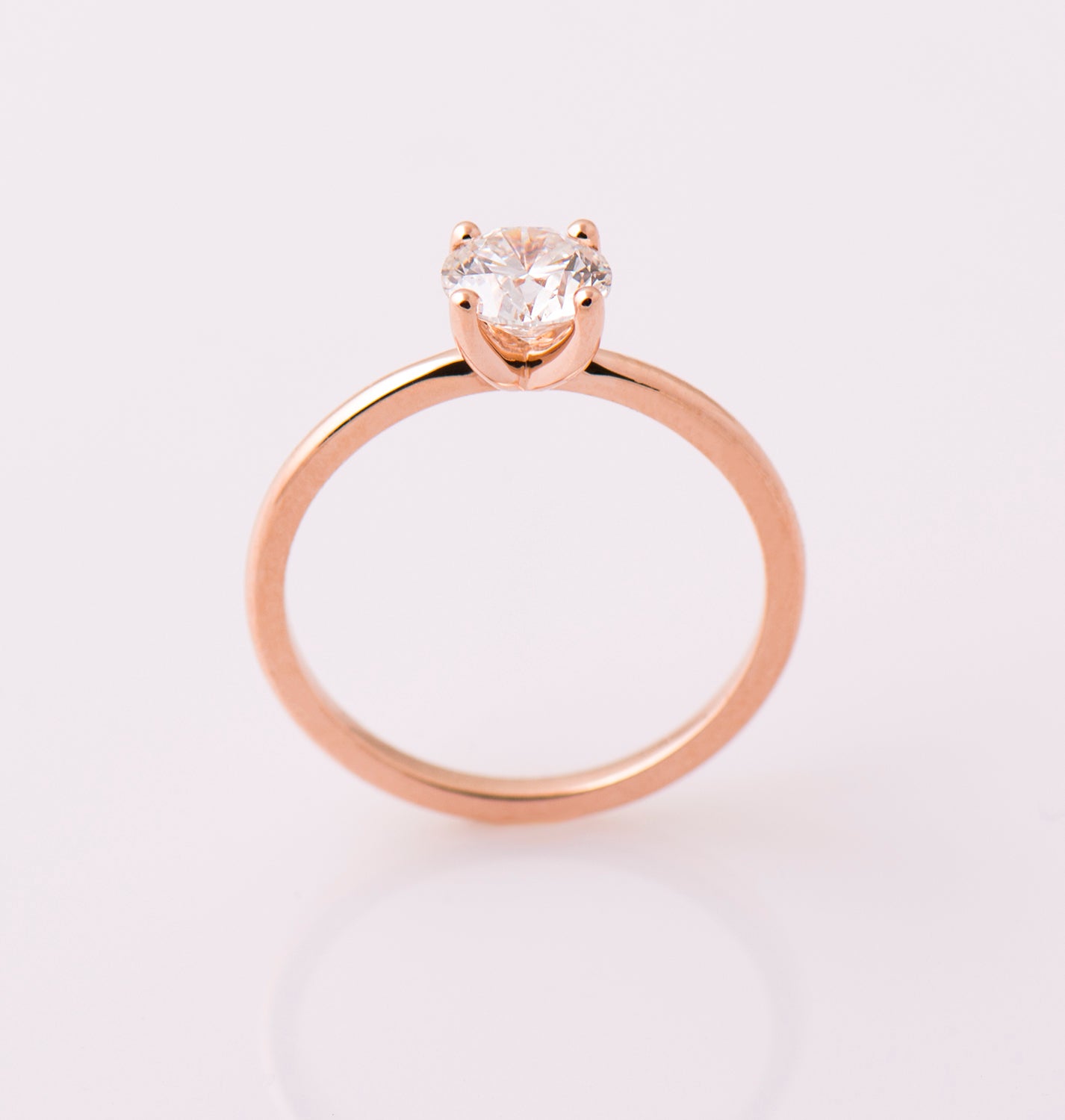 The Skinny Band Solitaire - Round Brilliant