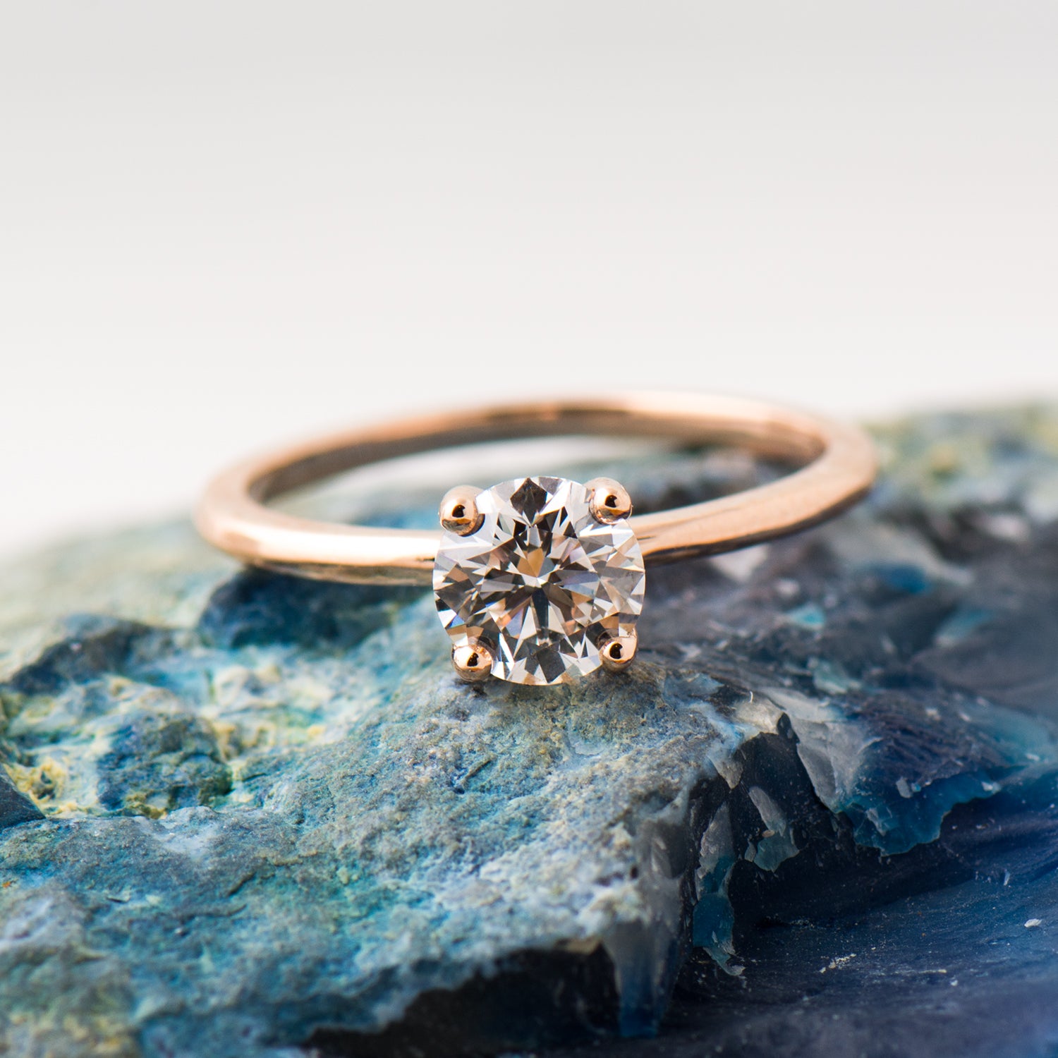 The Skinny Band Solitaire - Round Brilliant