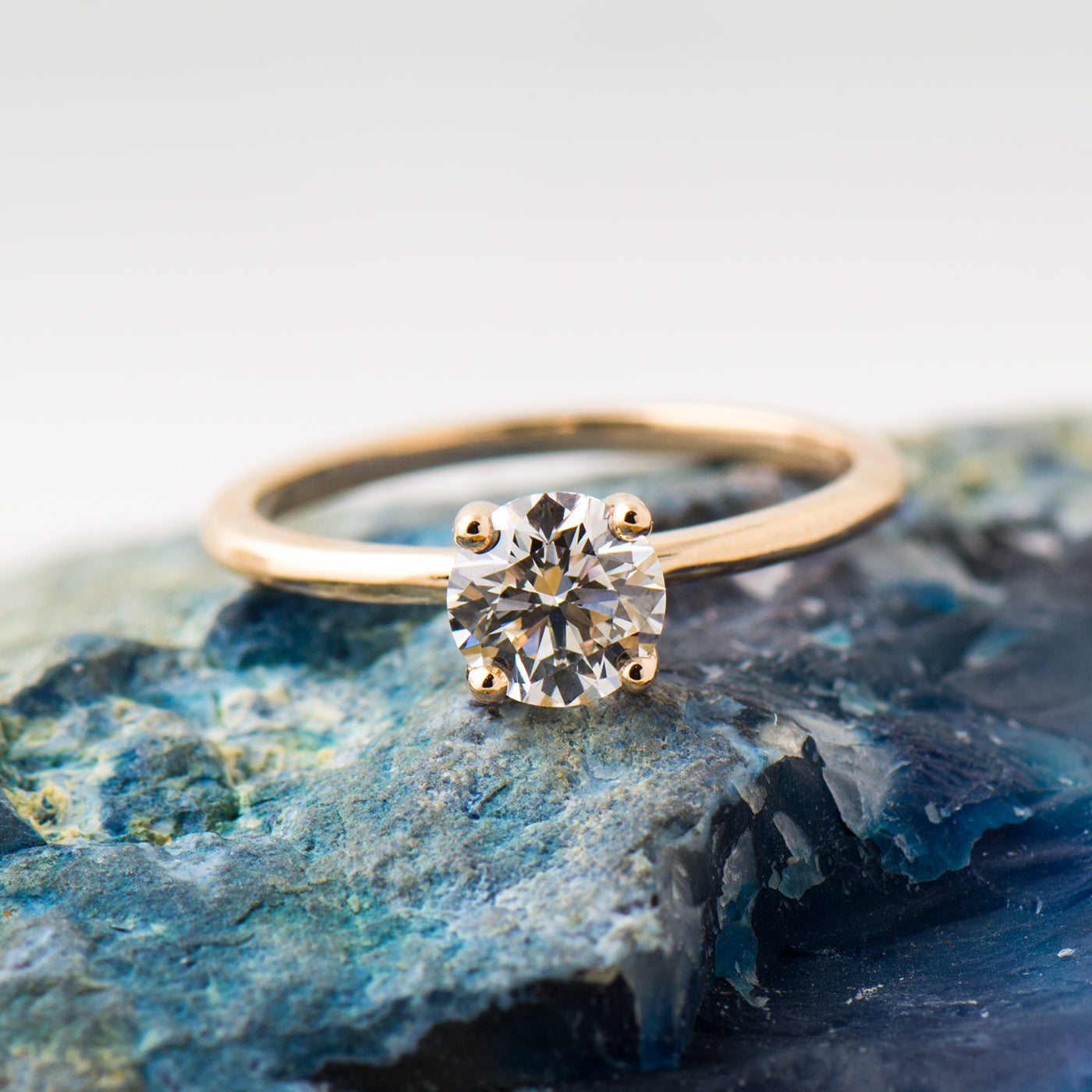 The Skinny Band Solitaire - Round Brilliant
